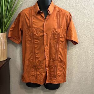 MS16 My Cuban Store vintage men’s short sleeve button-down, casual shirt, medium